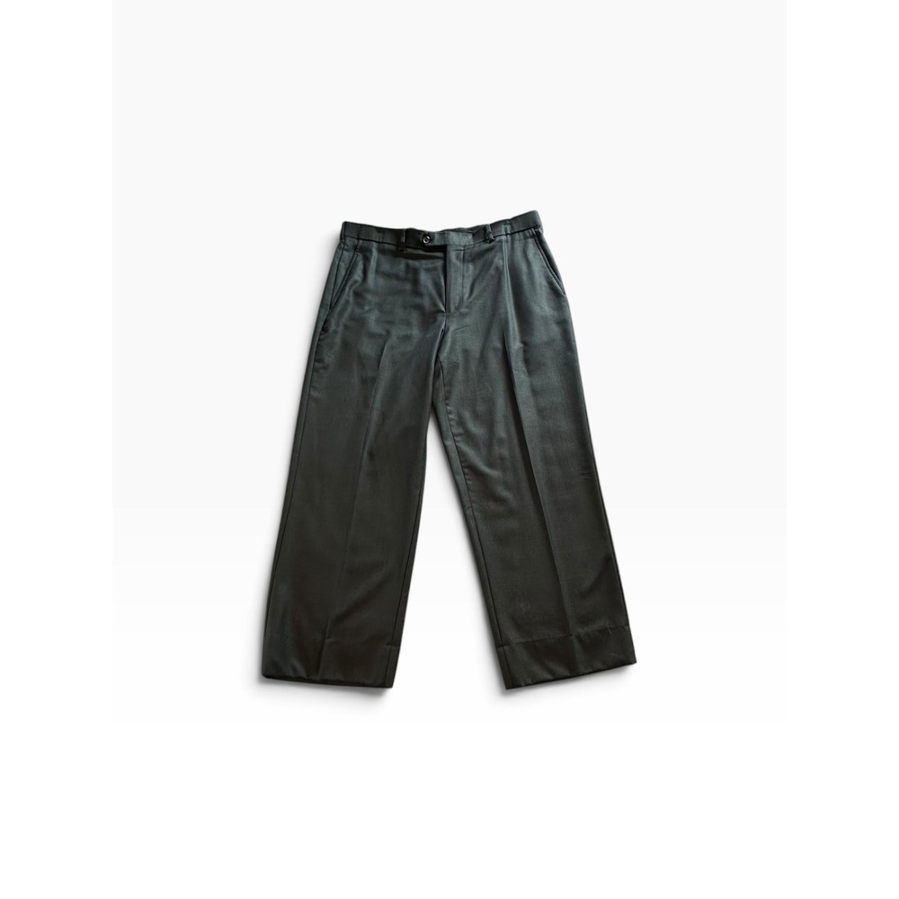 Brooks Brothers 1818 Madison Trousers Mens 36W Blue/Grey Wool Pants Weaved-READ